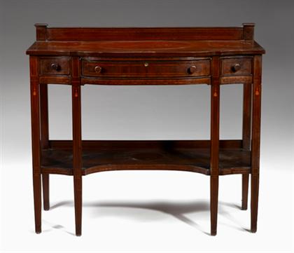 Appraisal: Edwardian 'Sheraton Revival' mahogany inlaid sideboard H in W in