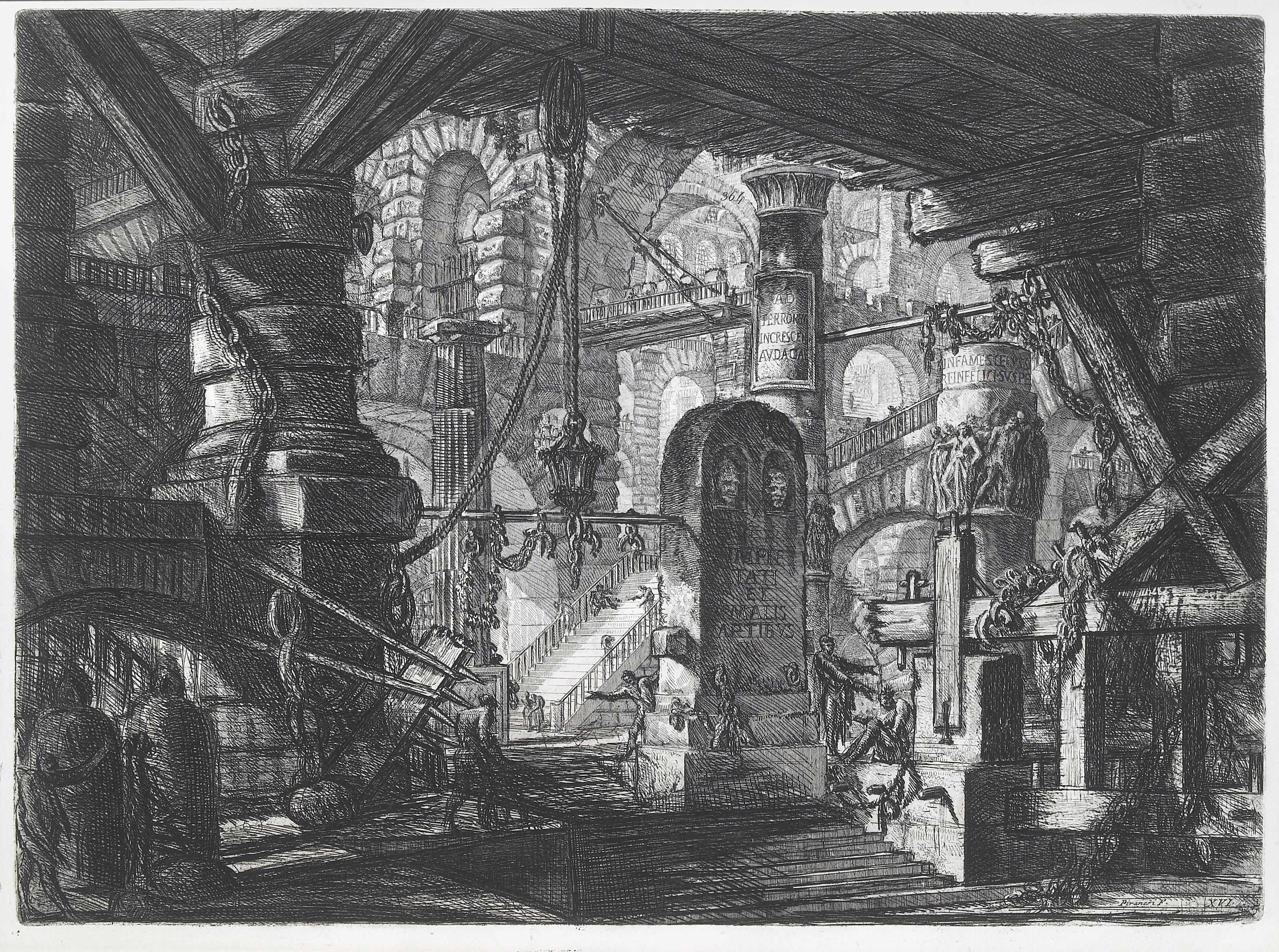 Appraisal: Giovanni Battista Piranesi Italian - The Pier with Chains Pl