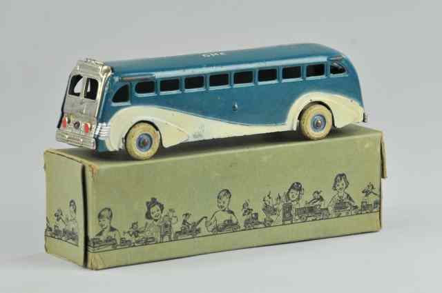 Appraisal: ARCADE BOXED COAST TO COAST BUS Cast iron painted in