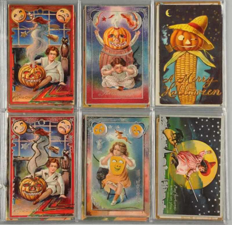 Appraisal: Lot of Halloween Post Cards Rare grouping with five Tucks