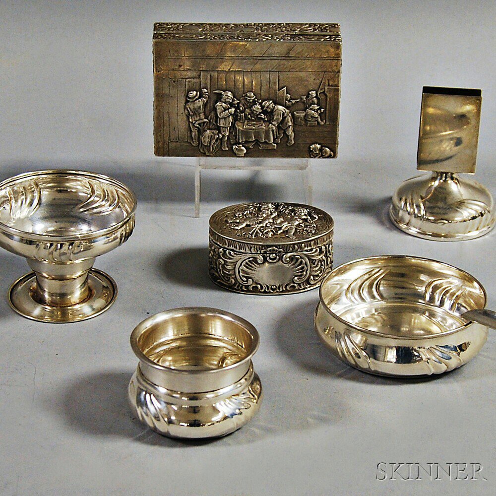 Appraisal: Group of Mostly Sterling Silver Desk Items including two German