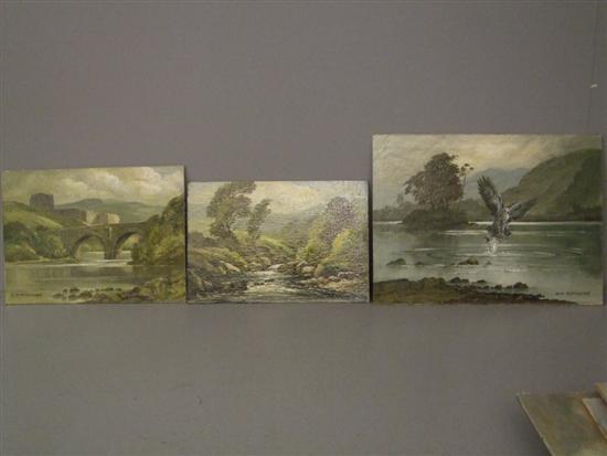 Appraisal: Keith Burtonshaw three oils on board of probably Scottish landscapes