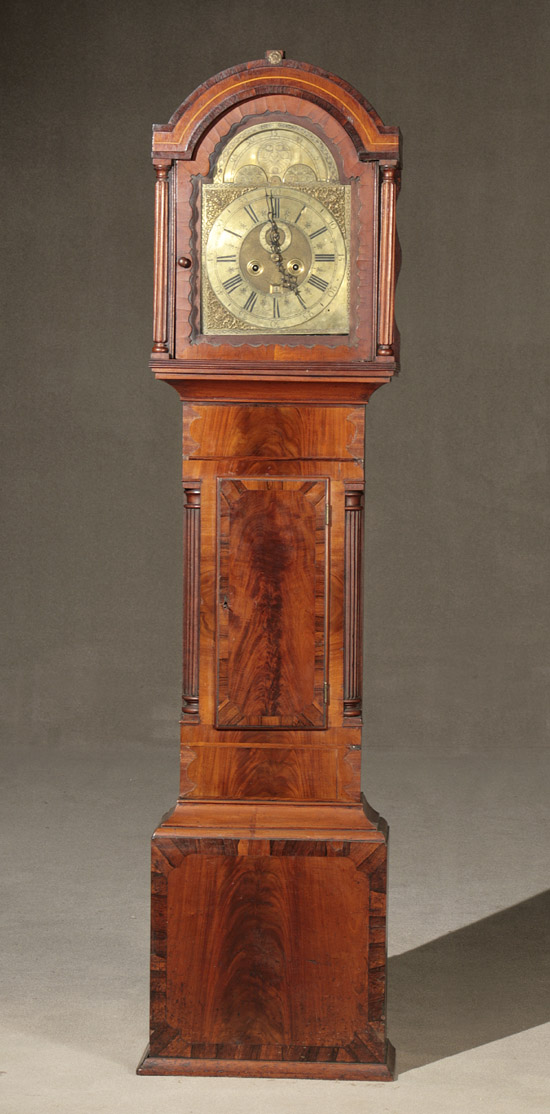 Appraisal: George IV Satinwood Inlaid Mahogany Tall Case Clock Philip Walton