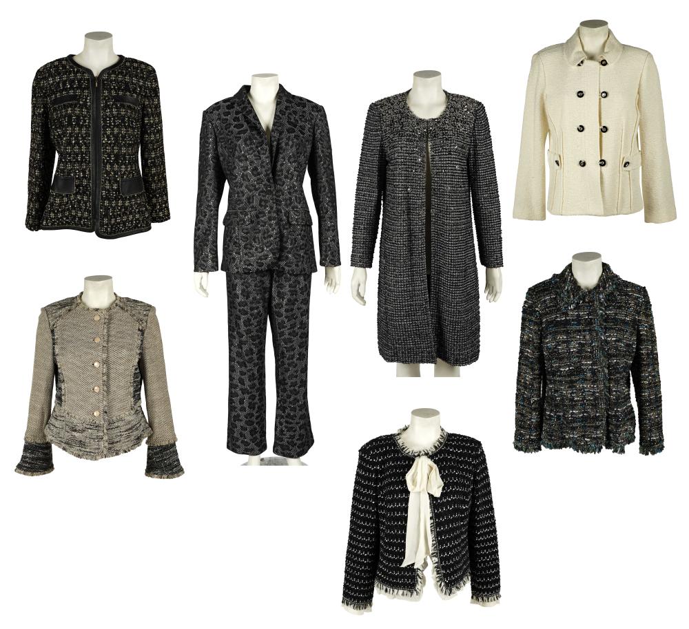 Appraisal: COLLECTION OF ST JOHN JACKETScomprising six jackets and one suit