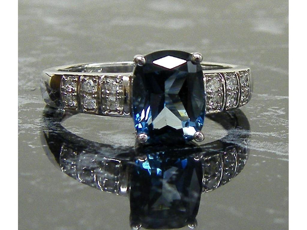 Appraisal: ct white gold spinel and diamond ring size O P