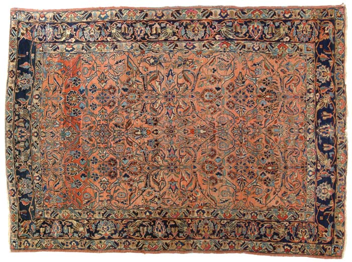 Appraisal: ANTIQUE LILIAN ORIENTAL RUG Light red field having all over