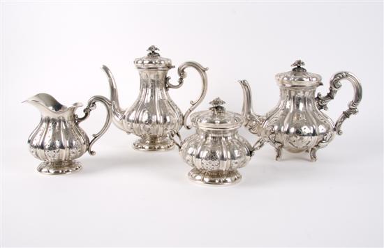 Appraisal: An Italian Silver Four Piece Tea and Coffee Service Vercelli