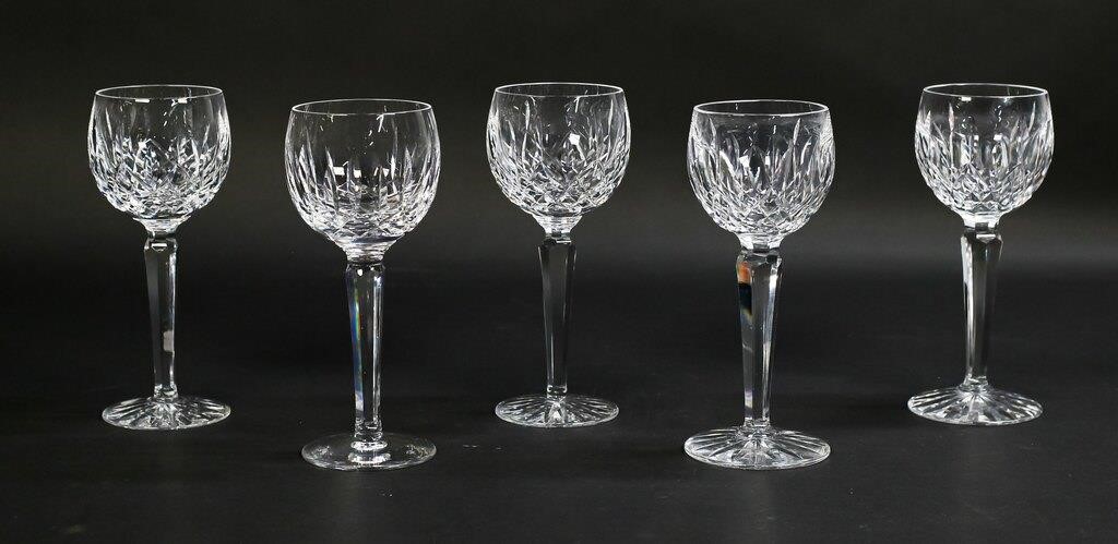 Appraisal: Set of Waterford Lismore pattern crystal hock wines Each H