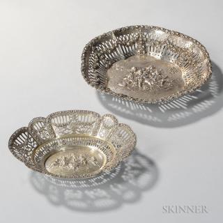 Appraisal: Two German Silver Dishes late th early th century each