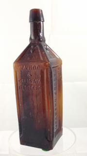 Appraisal: Bitters bottle Bitters- square with roofed shoulders marked on roof