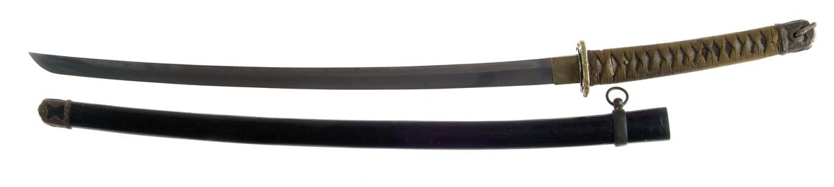 Appraisal: JAPANESE WWII ARMY OFFICERS SWORD - shinogi zukuri wavy oil