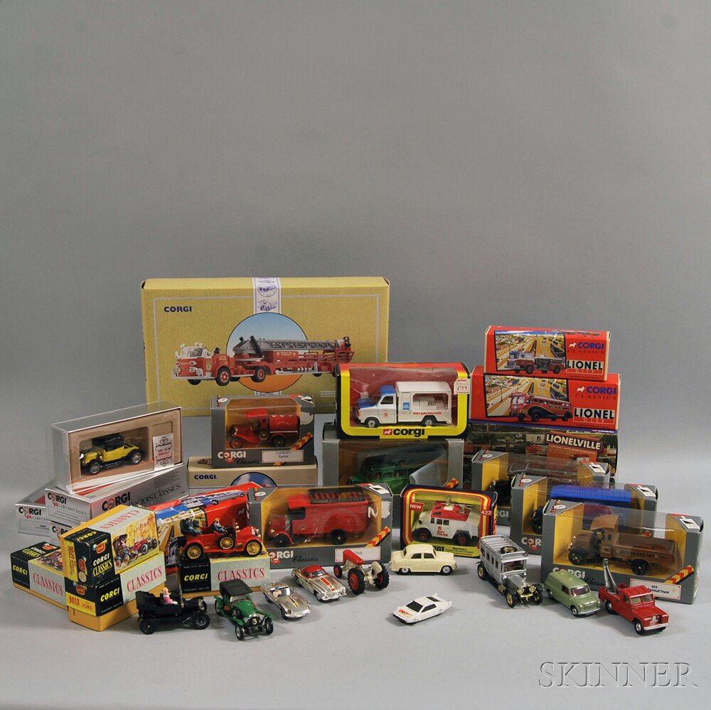 Appraisal: Thirty Corgi Mostly Die-cast Metal Toy Vehicles including trucks automobiles