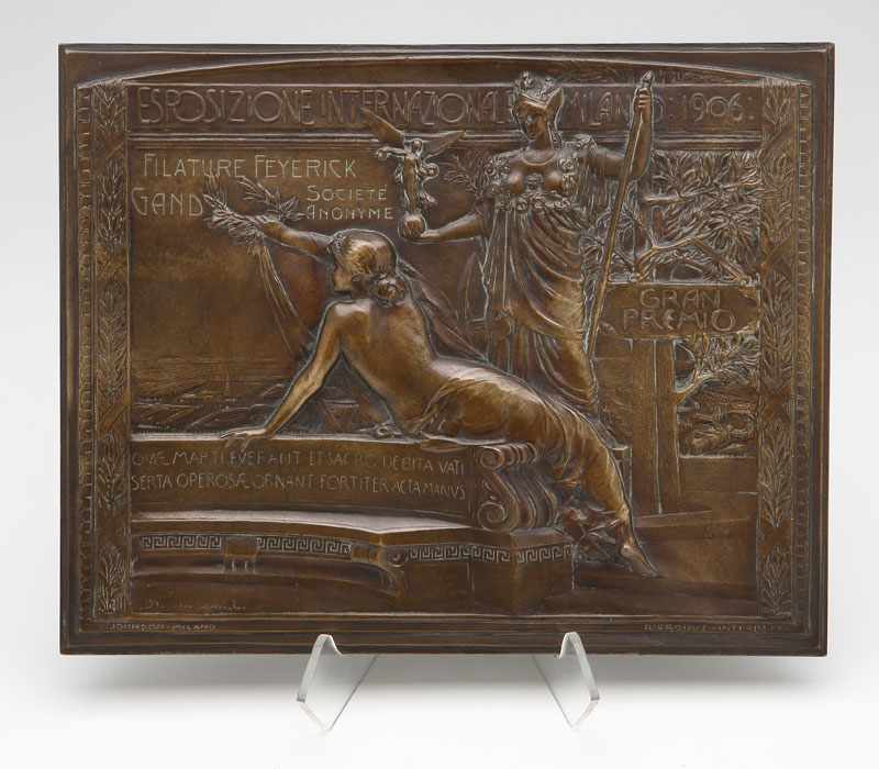 Appraisal: embossed ''Esposizione Internazionale Milano '' and engraved inscription ''Filature Feyerick