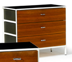 Appraisal: Steel frame chest of drawers george nelson - and associates