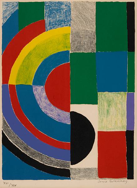 Appraisal: Sonia Delaunay French - from Rhythmes Couleurs Lithograph printed in