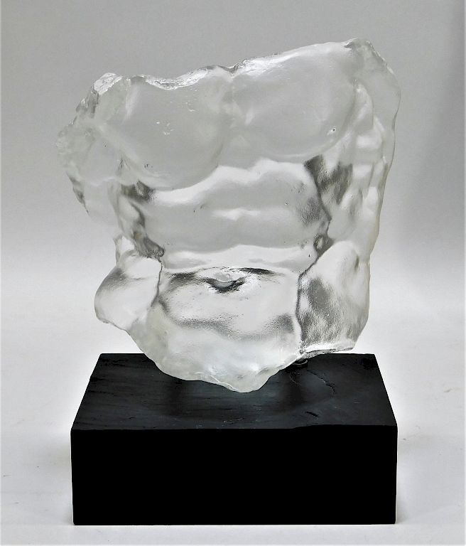 Appraisal: Cire Perdu Steuben Glass Adonis Torso Sculpture Cire Perdu Steuben