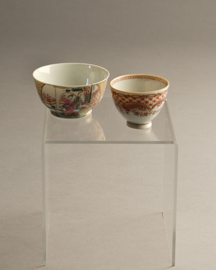 Appraisal: Two Small Chinese Fine Porcelain Cups the larger with a