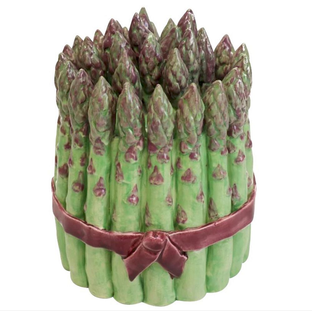 Appraisal: Dodie Thayer Earthenware Porcelain Asparagus Jar A whimsical asparagus formed