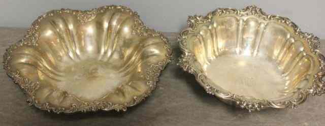 Appraisal: STERLING Two Fancy Bowls Approx troy oz From an East