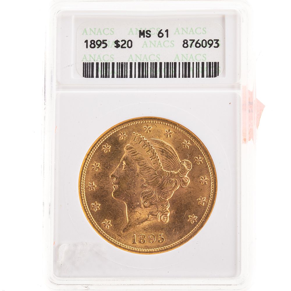 Appraisal: Liberty Double Eagle ANACS MS Accurately graded with nice cartwheel