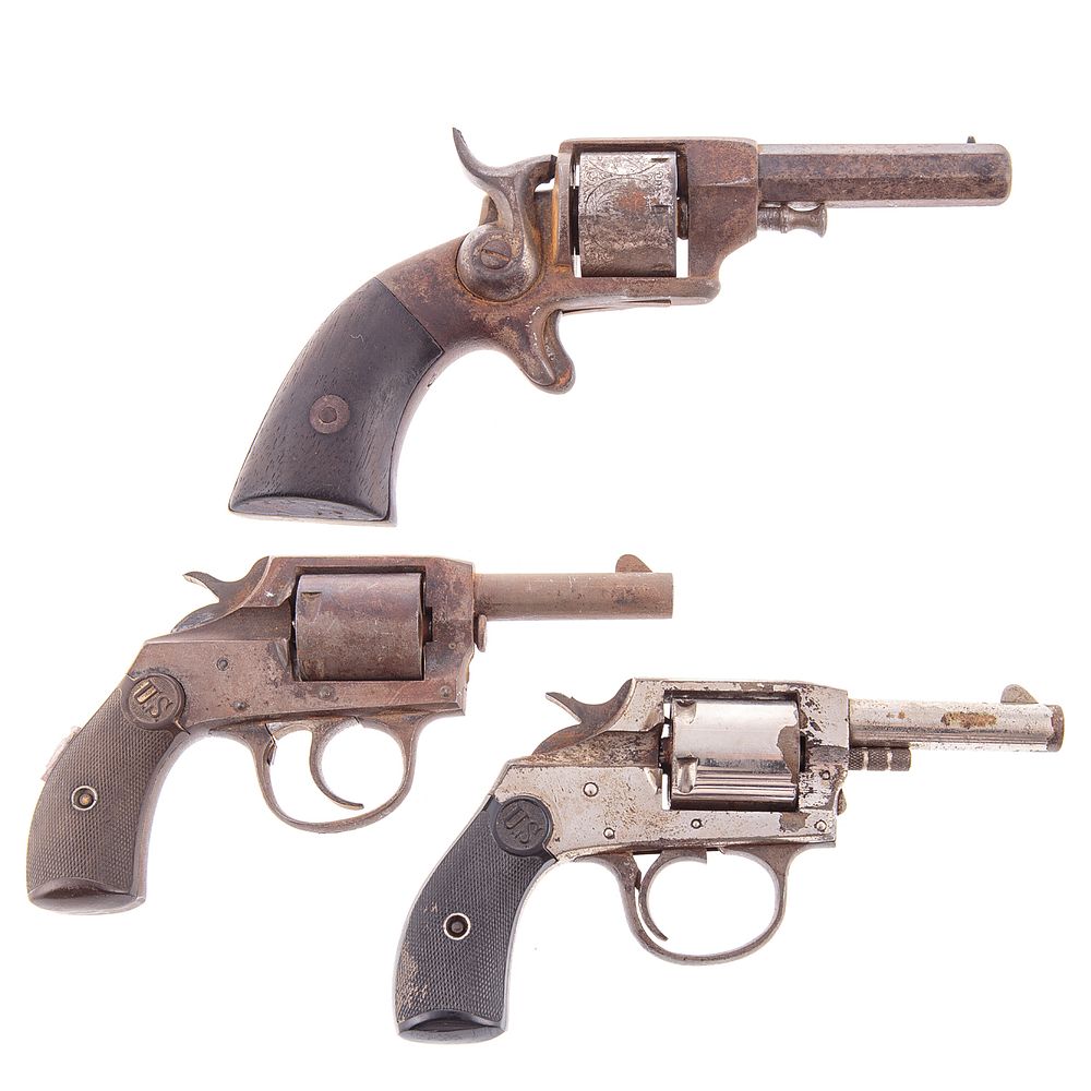 Appraisal: Three Revolvers Both U S revolver Co barrels nickel plated