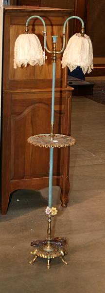 Appraisal: A Rococo style brass floor lamp height ft in