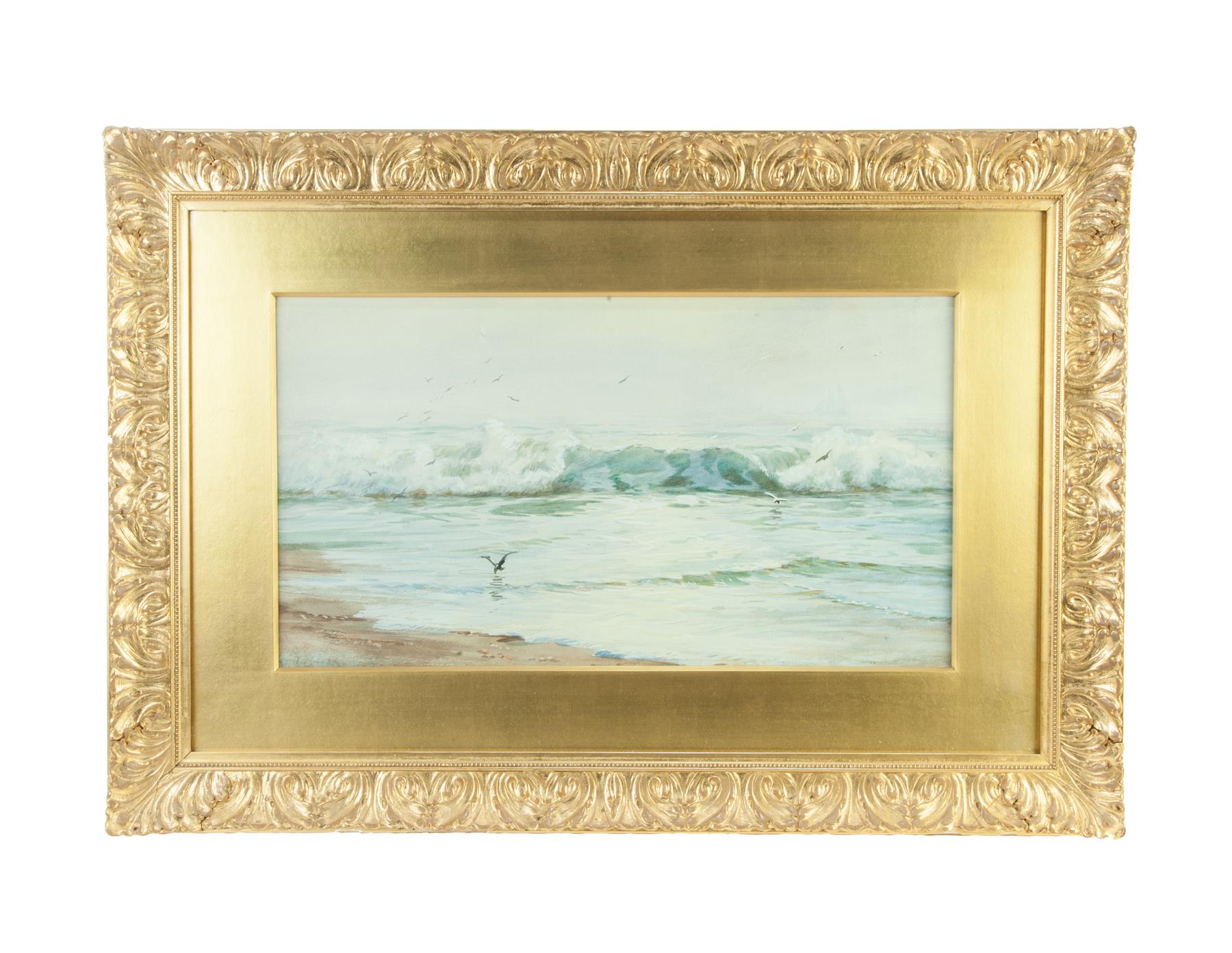 Appraisal: SEASCAPE AND ETCHING BY ADDISON MILLAR OHIO - Watercolor on