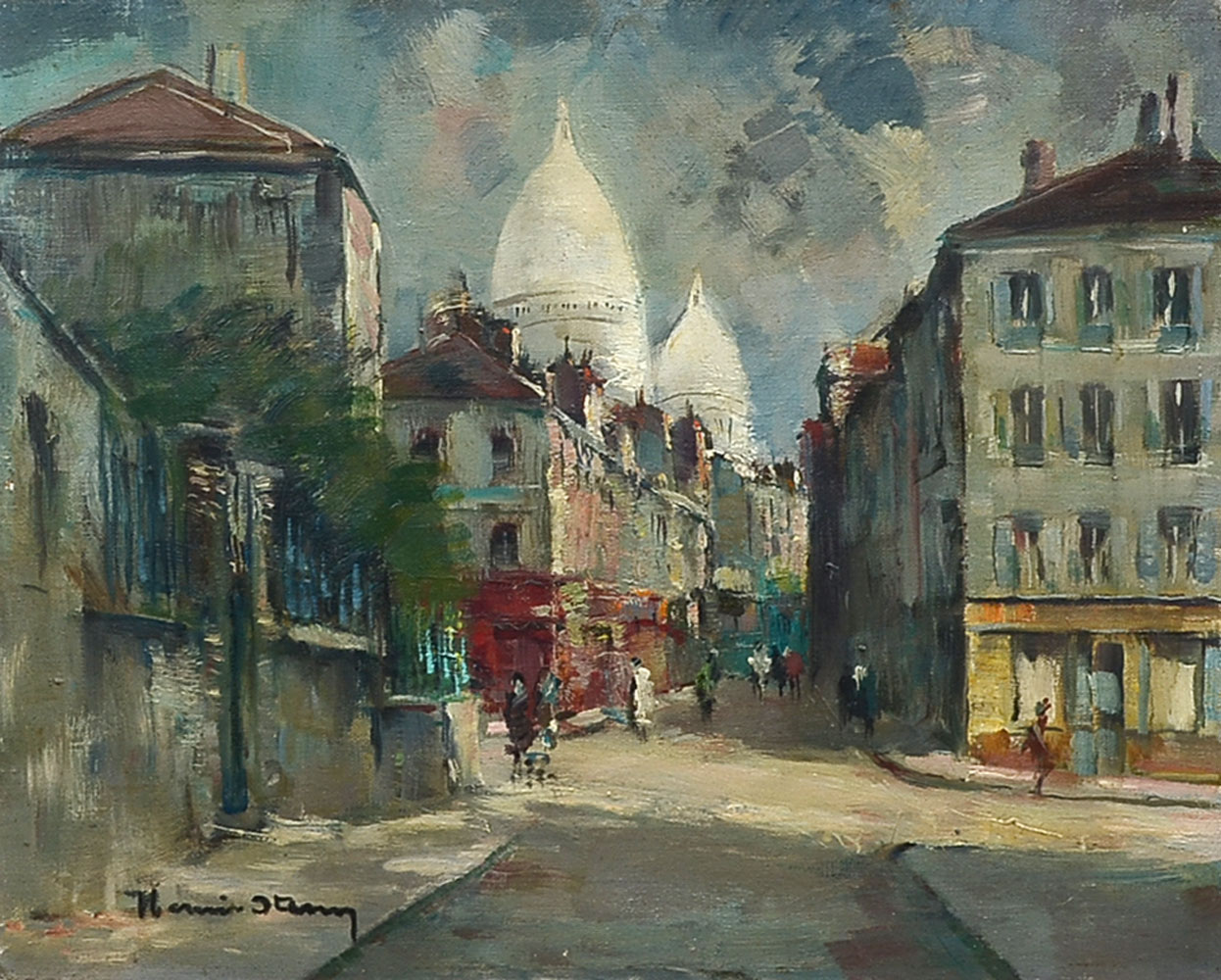 Appraisal: STENN Henri French - Parisian Scene with Sacre Coeur Oil