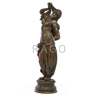 Appraisal: FRENCH BRONZE SCULPTURE La Favorite th c Titled Condition Report