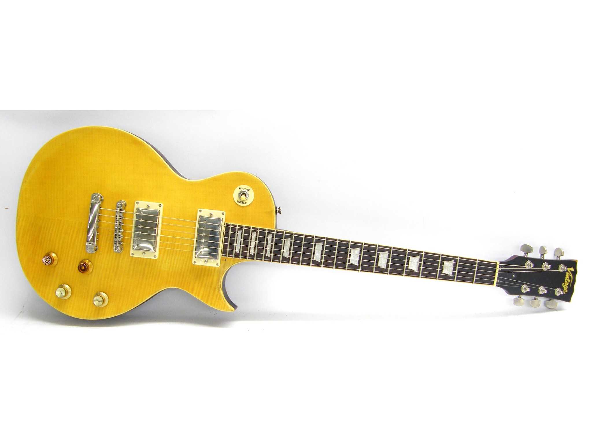 Appraisal: Vintage Lemon Drop electric guitar road-worn finish electrics appear to