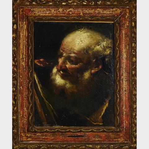 Appraisal: Follower of Jusepe de Ribera - HEAD OF ABRAHAM Spanish