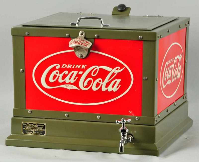 Appraisal: Coca-Cola Countertop Cooler Description Circa Beautiful restoration on a quite