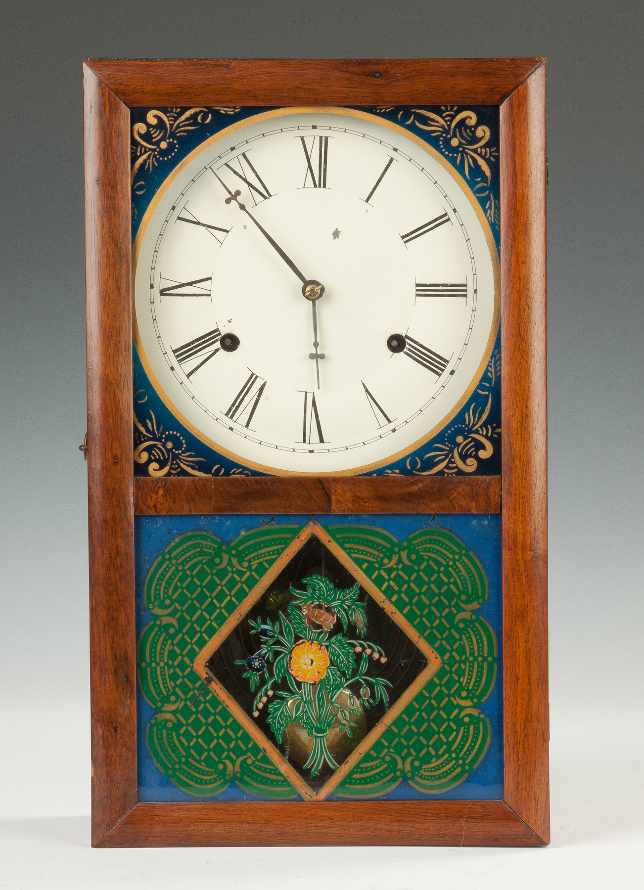 Appraisal: Smith and Goodrich Small Box Shelf Clock th century Mahogany