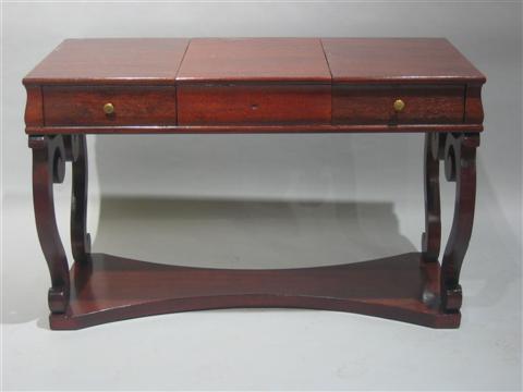 Appraisal: DOROTHY DRAPER MAHOGANY DRESSER With two drawers flanking a central