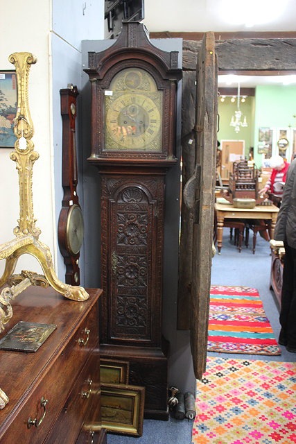 Appraisal: AN ANTIQUE OAK LONGCASE CLOCK the eight day movement with