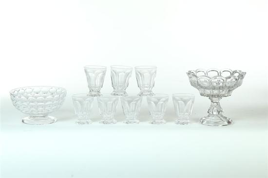 Appraisal: TEN PIECES OF GLASS Mid th century Two American Thumbprint