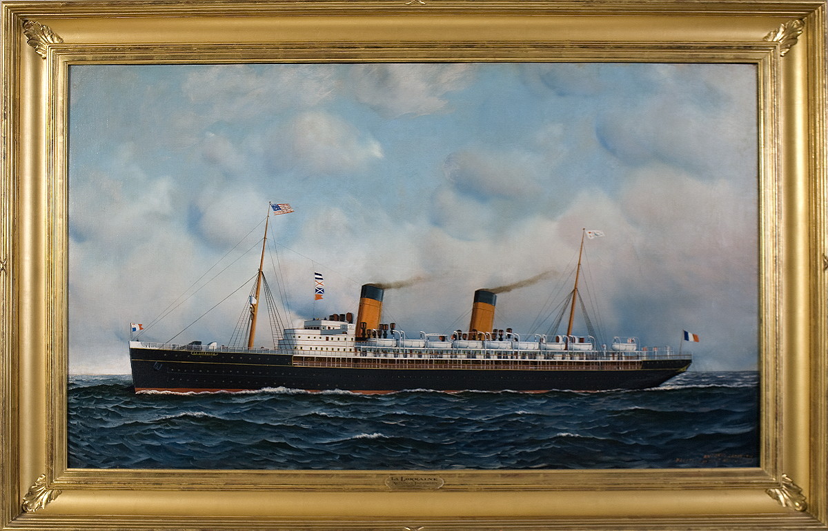 Appraisal: ANTONIO JACOBSEN AMERICAN - THE FRENCH STEAMSHIP LA LORRAINE Built