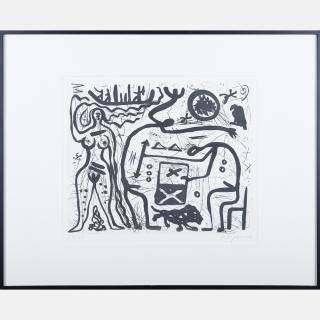 Appraisal: A R Penck German b Untitled Etching st State A