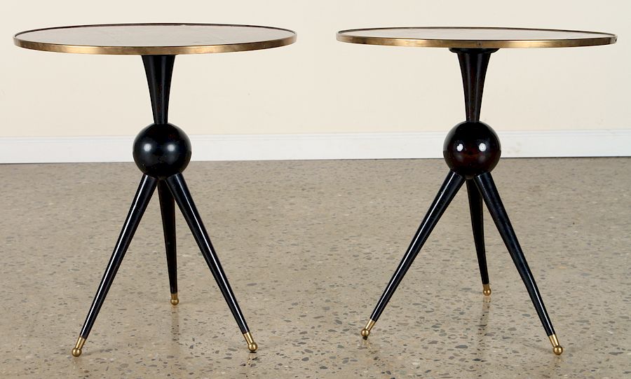 Appraisal: PAIR ANDRE ARBUS STYLE ROSEWOOD TABLES CIRCA A near pair