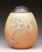 Appraisal: MT WASHINGTON EGG SHAPED SUGAR SHAKER Unfired Burmese glass with