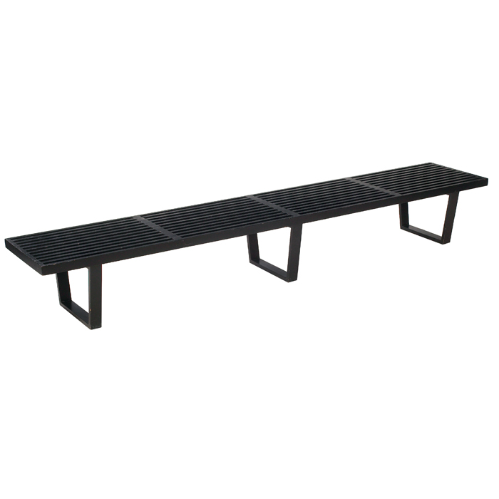 Appraisal: George Nelson Platform Bench by Herman Miller s ebonized birch