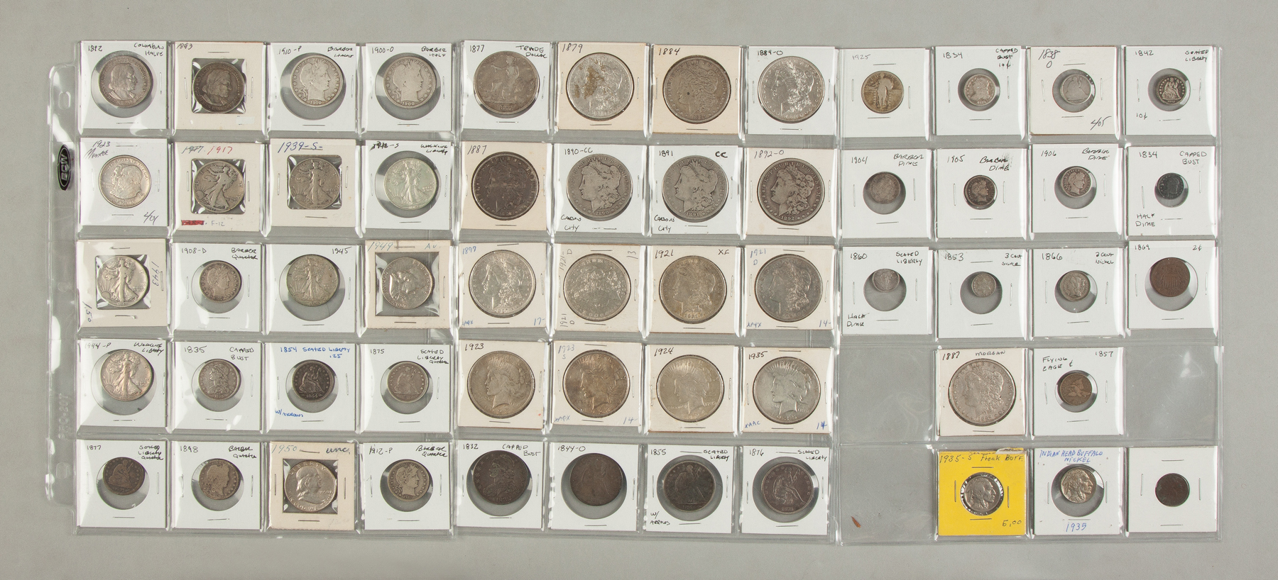 Appraisal: Collection of Estate Coins Including trade capped bust type coins