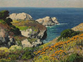 Appraisal: Carl Sammons Rocky Carmel coastal signed lower left Carl Sammons