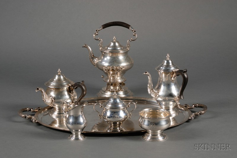 Appraisal: Cartier Sterling Seven Piece Tea and Coffee Service th century