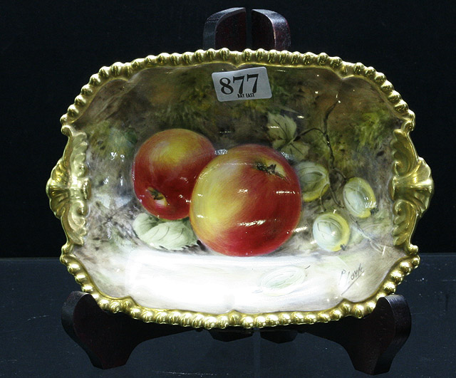 Appraisal: A Royal Worcester rectangular dish