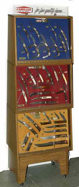 Appraisal: Camillus Store Knife Display Ca s or s Three-tiered store