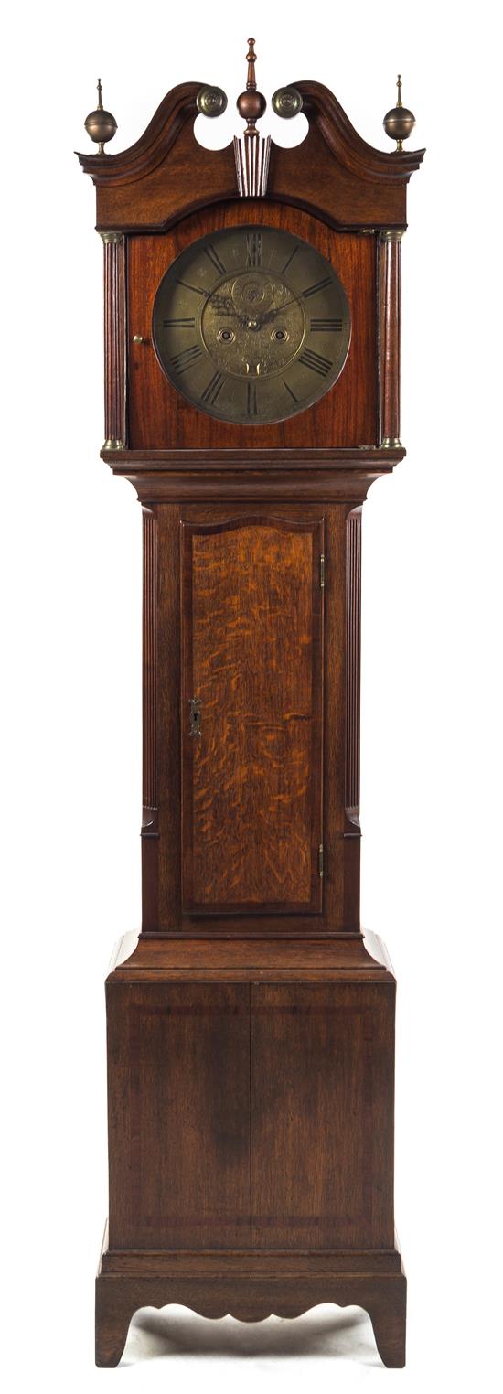 Appraisal: Sale Lot An English Oak Tall Case Clock th century