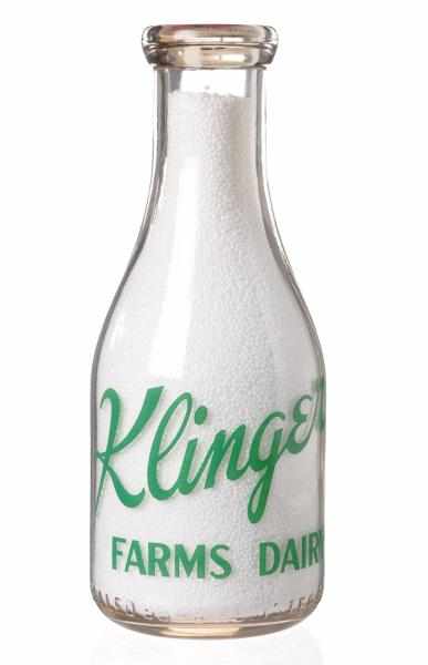 Appraisal: Klinger Farms Dairy Milk Bottle Condition Excellent Size - T