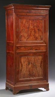 Appraisal: French Louis Philippe Style Carved Cherry Homme De French Louis