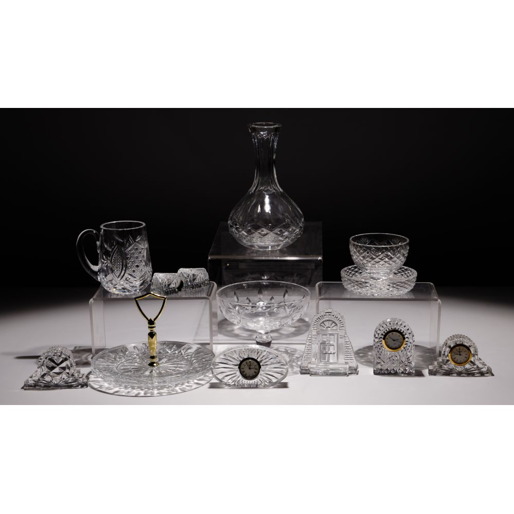 Appraisal: WATERFORD CRYSTAL ASSORTMENT items including a decanter footed compote handled